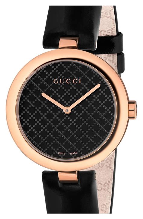 anello diamantissima gucci|Gucci Diamantissima Leather Strap Watch, 32mm .